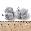 Animal Flocking Resin Pendants LS-RESI-A049-03F-3