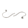Rhodium Plated 925 Sterling Silver Earring Hooks STER-M114-03P-2