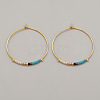 Bohemian Handmade Glass Seed Beads Hoop Earrings AM1646-6-1