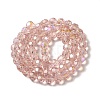Electroplate Transparent Glass Beads Strands EGLA-A035-T8mm-L20-2