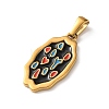 304 Stainless Steel Enamel Pendants SA-CBA2A5E-07G-2