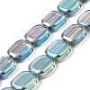 Transparent Electroplate Glass Bead Strands EGLA-P049-02A-FR05-1