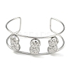 Non-Tarnish 304 Stainless Steel Wide Textured Open Cuff Bangles BJEW-Q348-05P-08-2