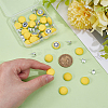 24 Bags Flat Round Cloth Cap Nail Buttons BUTT-BC0001-21D-3