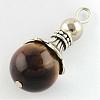 Natural Tiger Eye Pendants G-Q459-02L-2