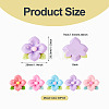 20pcs Opaque Resin Cabochons RESI-TADJ0001-08C-4