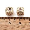Brass Micro Pave Cubic Zirconia Beads KK-R216-17KCG-03-3