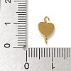 Ion Plating(IP) 304 Stainless Steel Enamel Heart Connector Charms STAS-G351-08G-01-3