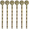 80Pcs Alloy Hair Bobby Pin Cabochon Settings FIND-SC0021-62-7