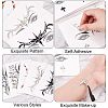 7 Sheets 7 Style Self Adhesive 3D Eyes Body Face Jewelry Acrylic Rhinestone & Imitation Pearl Stickers MRMJ-OC0003-11-4