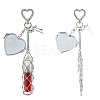 Mirror Alloy & Iron Pendant Decorations HJEW-WH0068-90A-1