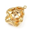 Nuggets Brass Pendant Cabochon Settings for Pearl KK-B137-06G-2
