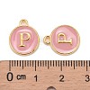 Golden Plated Alloy Enamel Charms X-ENAM-S118-07P-3