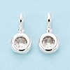 Brass Micro Pave Clear Cubic Zirconia Charms KK-N288-16S-1