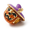 Halloween Brass Enamel European Beads LS-KK-A203-04B-G-2