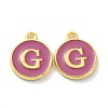 Golden Plated Alloy Enamel Charms ENAM-XCP0001-13G-1