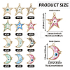 48Pcs 12 Style Alloy Enamel Pendants ENAM-TA0001-73-3