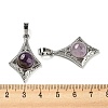 Natural Amethyst Pendants X-G-P517-03P-03-3