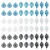 72Pcs 9 Styles Spray Paint 430 Stainless Steel Charms STAS-TA0006-11B-1