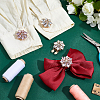 4Pcs 2 Colors Alloy Rhinestone Cufflinks HJEW-NB00211-4