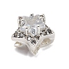 Brass Micro Pave Cubic Zirconia Beads KK-D408-11S-02A-2