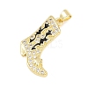 Brass Micro Pave Cubic Zirconia with Enamel Pendants KK-Z145-02G-2