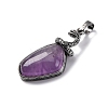 Natural Amethyst Pendants G-K338-42AS-08-2