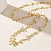 Brass Pave Cubic Zirconia Flower Pendant Necklaces NJEW-C121-04E-G-3