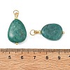 Natural Amazonite Pendants PALLOY-JF05881-01-3