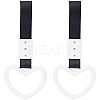 2Pcs ABS Plastic Heart Rear Bumper Warning Handle Ring HJEW-SP0001-49D-1