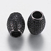 Brass Micro Pave Cubic Zirconia Beads ZIRC-G132-20B-2