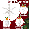 Snowflake Glass Pendant Decoration HJEW-GO00054-3