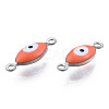 304 Stainless Steel Enamel Connector Charms STAS-N092-179F-2