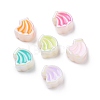 UV Plating Rainbow Iridescent Acrylic European Beads SACR-E009-24-1