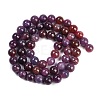 Natural Gemstone Ruby Round Beads Strands G-O017-7mm-06-5