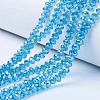 Electroplate Glass Beads Strands X-EGLA-A034-T8mm-A13-1