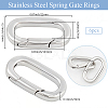6Pcs Stainless Steel Spring Gate Rings STAS-BBC0008-34C-2
