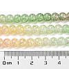 Spray Painted Crackle Glass Beads Strands DGLA-C002-6mm-06-5