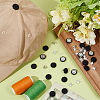 24 Bags Flat Round Cloth Cap Nail Buttons BUTT-BC0001-21A-4