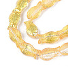 Transparency Electroplate Glass Beads Strands GLAA-T023-40B-03-3