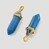 Natural Banded Agate Pointed Pendants G-G902-A09-2