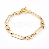Brass Link Chain Bracelets X-BJEW-JB06016-1
