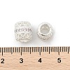 Brass Micro Pave Cubic Zirconia European Beads KK-P297-05S-3