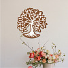 Creative Natural Wooden Wall Hanging Decoration AJEW-WH0331-009-7
