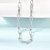 4MM 304 Stainless Steel Textured Paperclip Chain Necklaces for Man and Women SA-CBAB767-12P-2