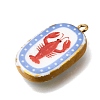 Fruit & Floral & Animals Printed Handmade Porcelain Pendants X-STAS-Z207-01G-05-2