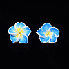 Handmade Polymer Clay 3D Flower Plumeria Beads CLAY-Q192-15mm-05-5