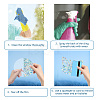 16 Sheets 4 Styles Waterproof PVC Colored Laser Stained Window Film Adhesive Static Stickers DIY-WH0314-063-3