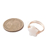 Natural Shell Finger Rings RJEW-TA00227-01-4