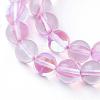 Synthetic Moonstone Beads Strands G-R375-8mm-B12-1